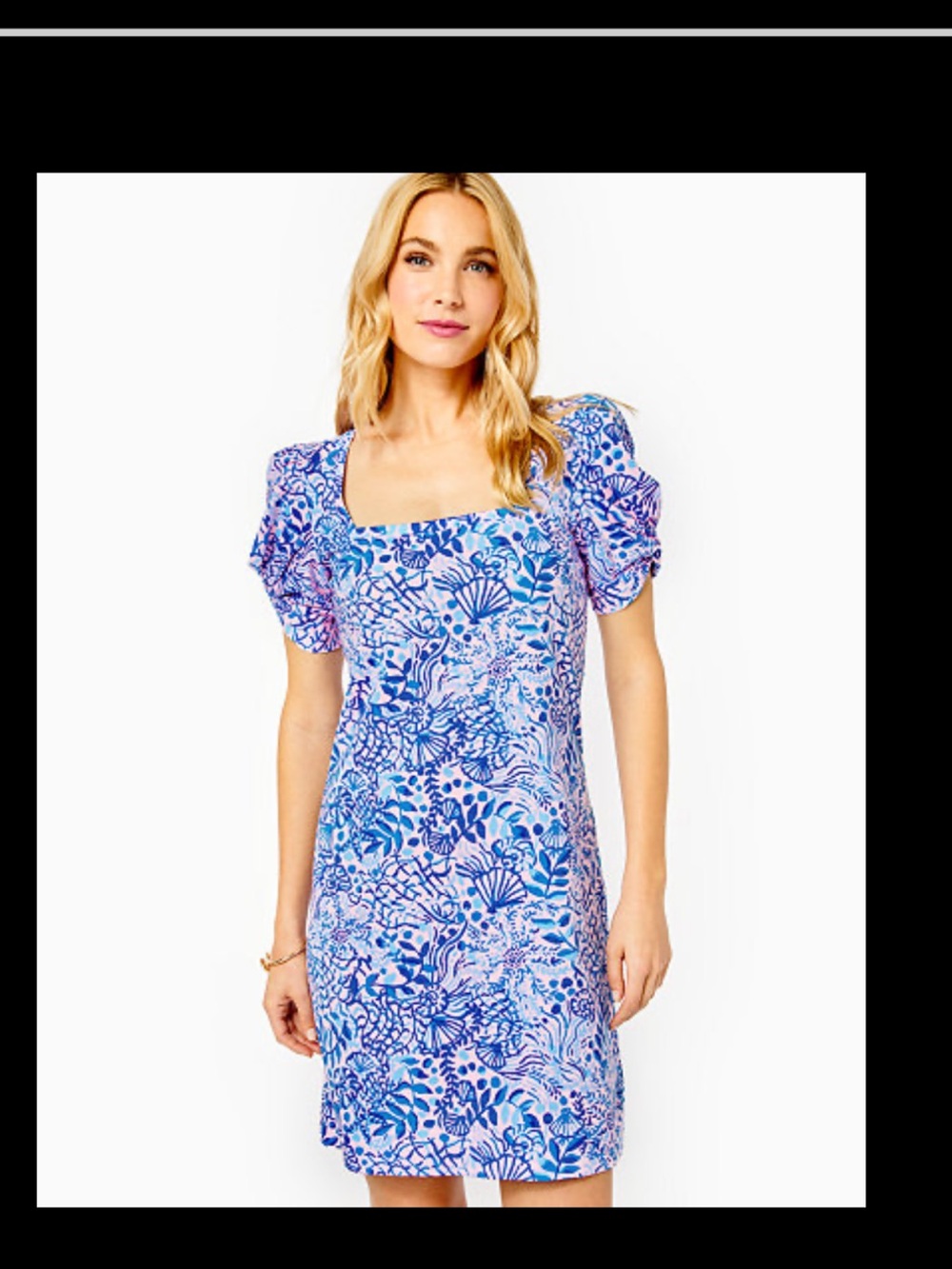 Lilly Pulitzer Blue Floral Mini Dress